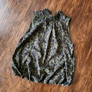 THML Green Leopard Sleeveless